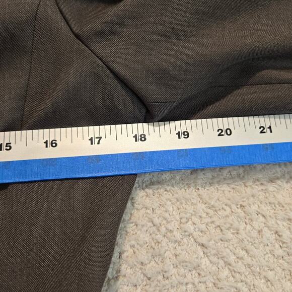 Calvin Klein Dark Gray 2 button Blazer Jacket Size 8 Officecore Corpcore - Picture 6 of 13